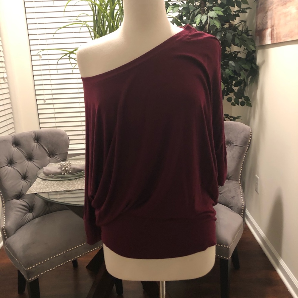Burgundy top